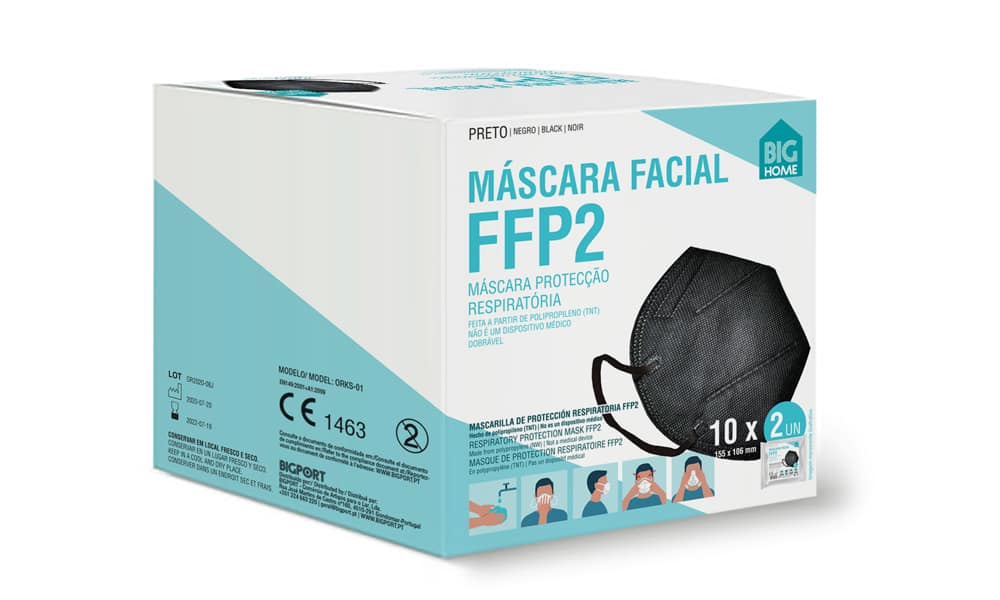 Máscara FFP2 Preto caixa