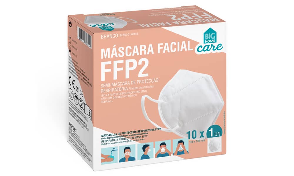 Máscara Proteção FFP2 Branco 10 un